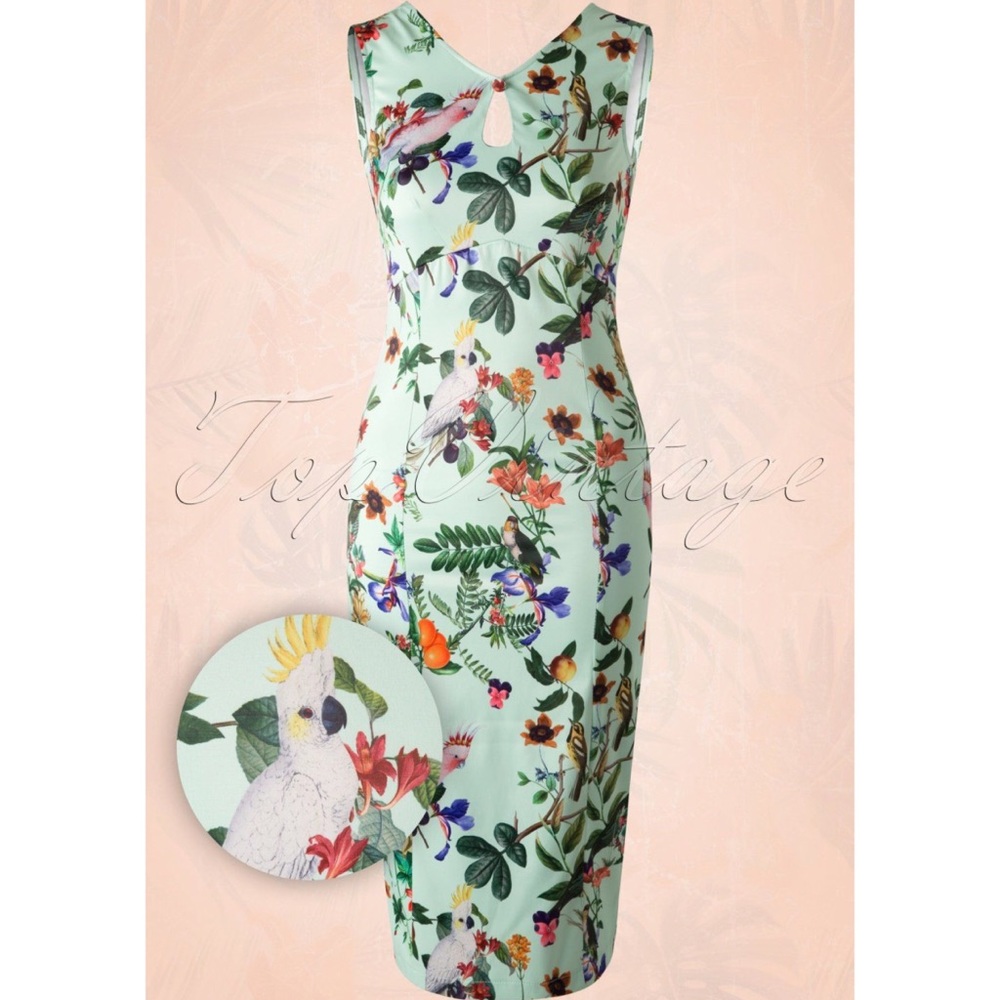 Banned apparel mint vintage bird dress